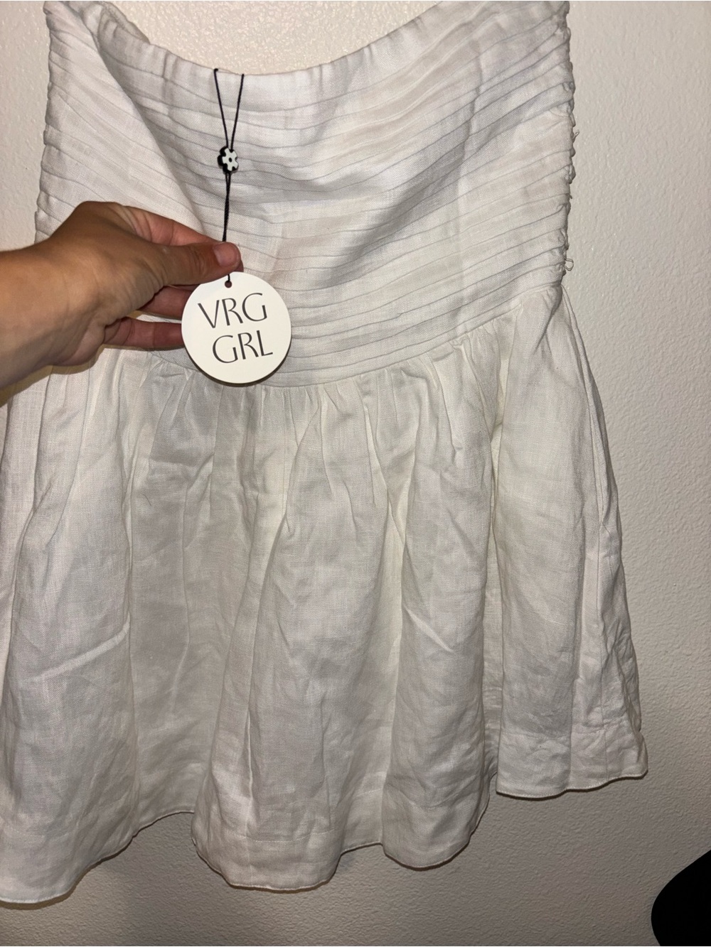SAINT MALO LINEN MINI DRESS WHITE NWT - Picture 4 of 8